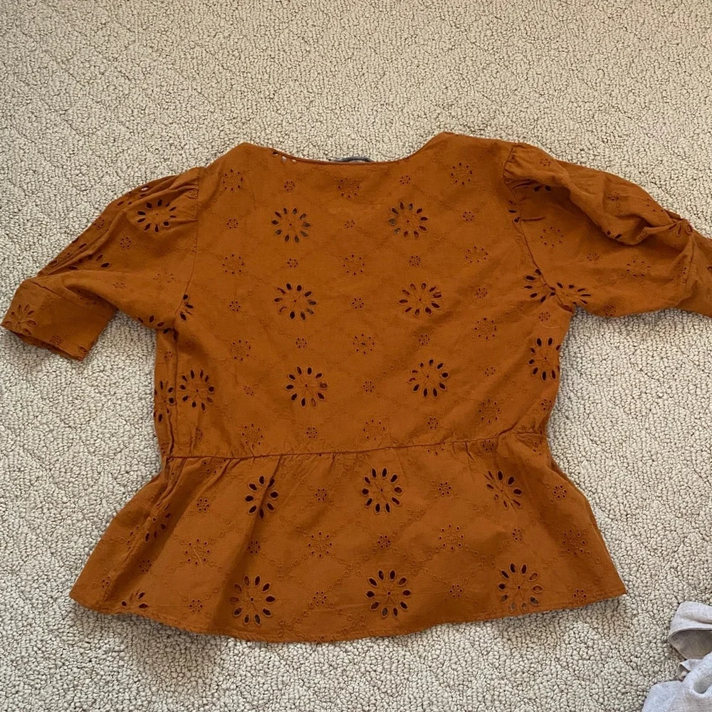 Zara burnt orange blouse - Picture 5 of 5